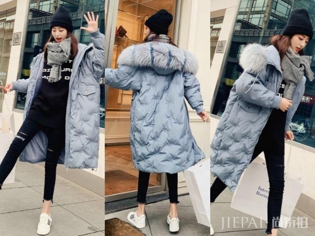 羽绒服搭配各种平底鞋,谁穿谁美!