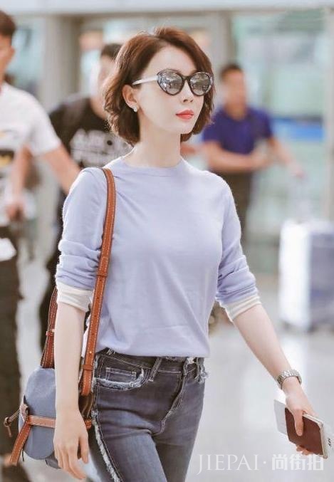 陈数一条牛仔裤都能穿出18岁的感觉！