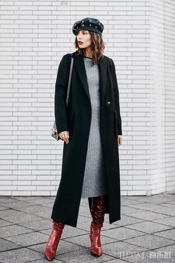 2019年好看到犯规的搭配，大衣+裙子