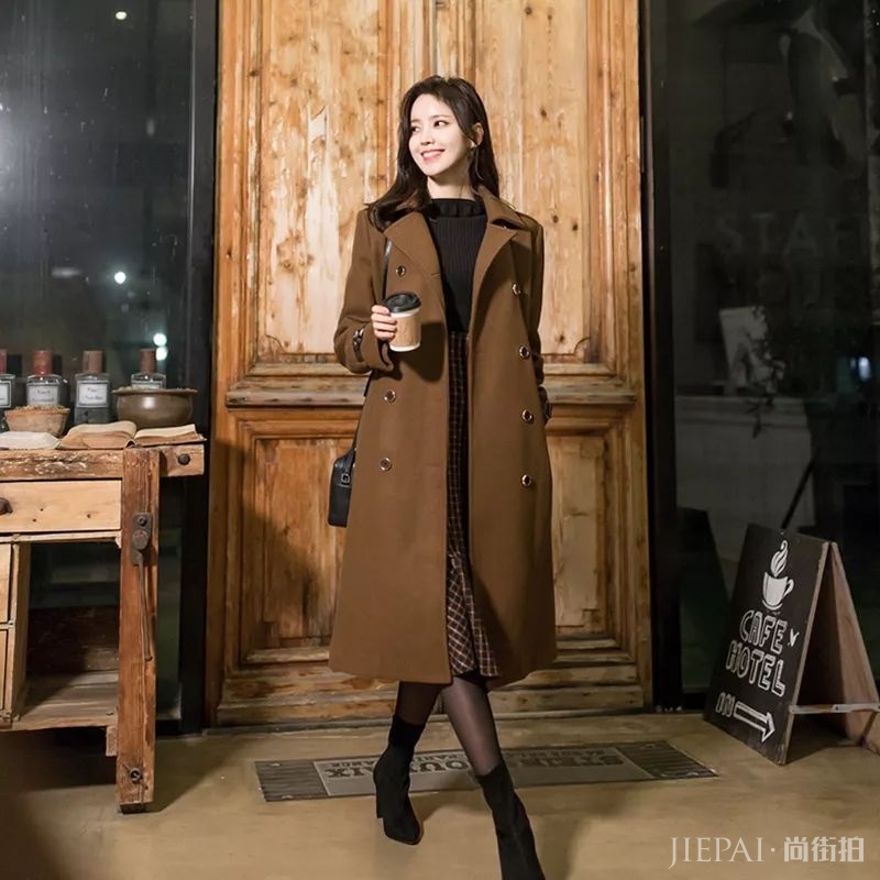 大衣+长裙，真的美Skr人啦！