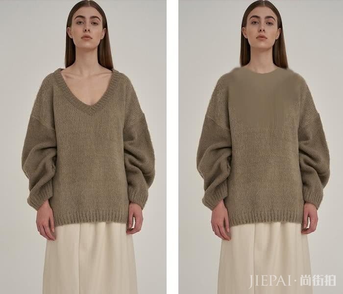 堪比瘦脸神器的V领毛衣，分分钟穿出你的天鹅颈