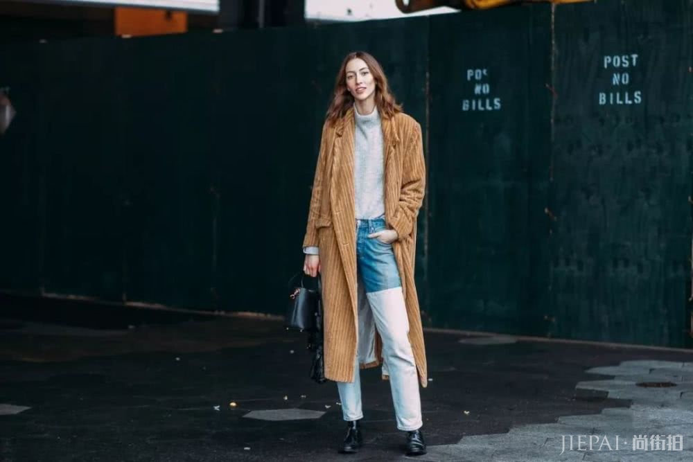 欧美街拍 时尚潮人都钟情驼色大衣