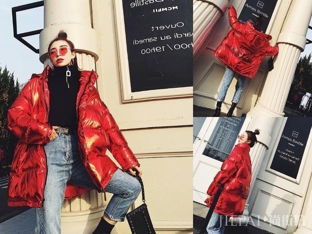 2019年流行的“珊瑚红”羽绒服,时髦的人都已经穿上了!