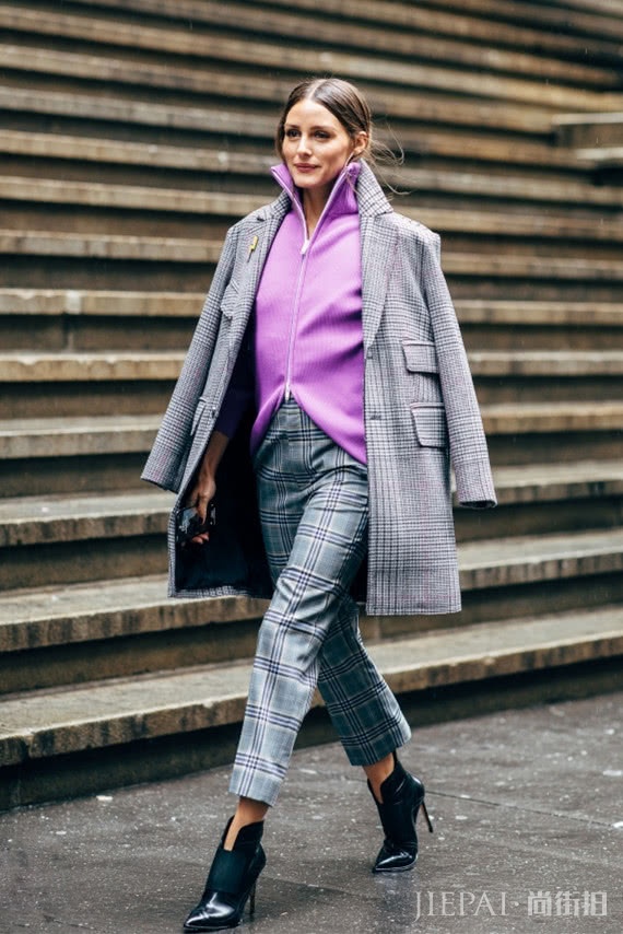 复古潮范的格纹大衣,带你回味经典