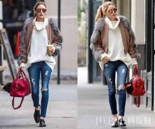 高领毛衣+小心机，成为你的福音