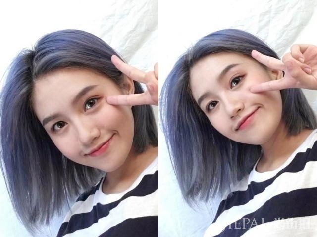 奶奶灰已过时了，2018年流行的是“雾霾蓝”发色，显白显气质！