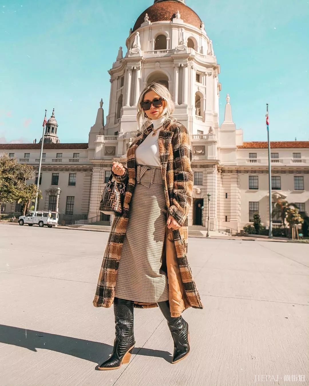 大衣+长裙，真的美Skr人啦！