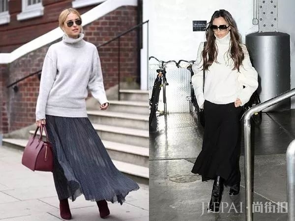 高领毛衣+小心机，成为你的福音