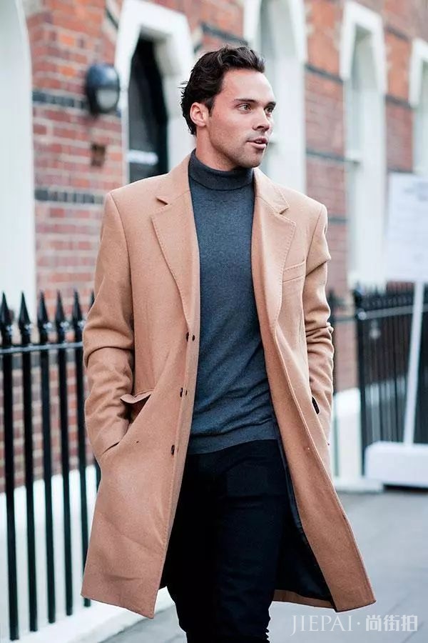 秋冬男装伦敦街拍 看英伦风格男士大衣怎么搭配