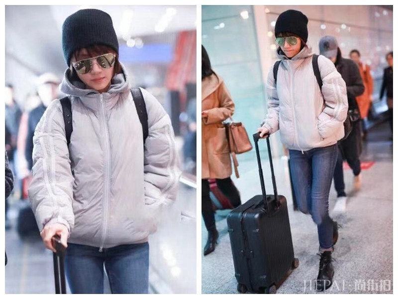 学袁泉两套短款面包服这样搭,轻松告别臃肿感