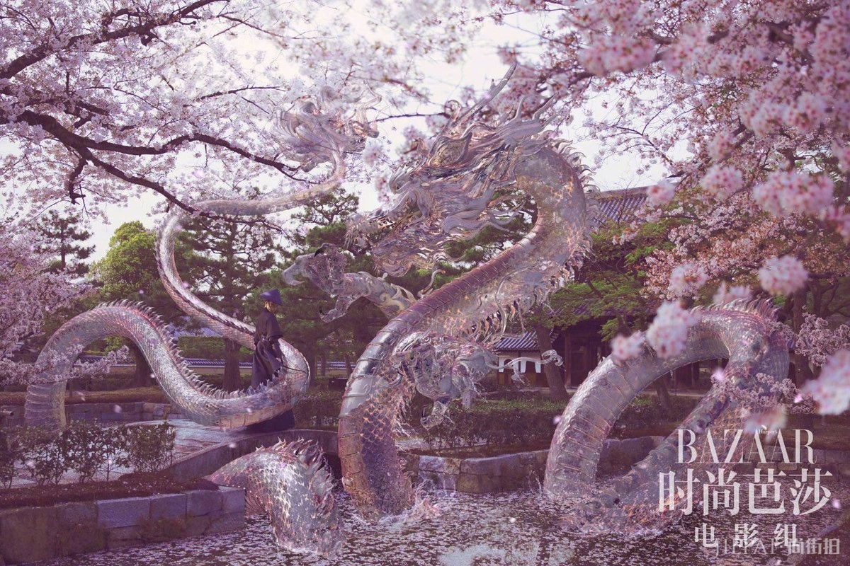 樱花下绽放,扛起一个人的江湖:倪妮出镜《Harper’s BAZAAR》