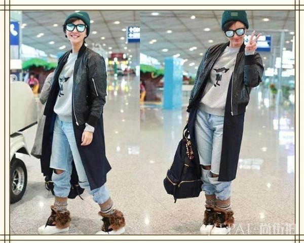 迪丽热巴王子文都在这样穿袜子包裤脚!