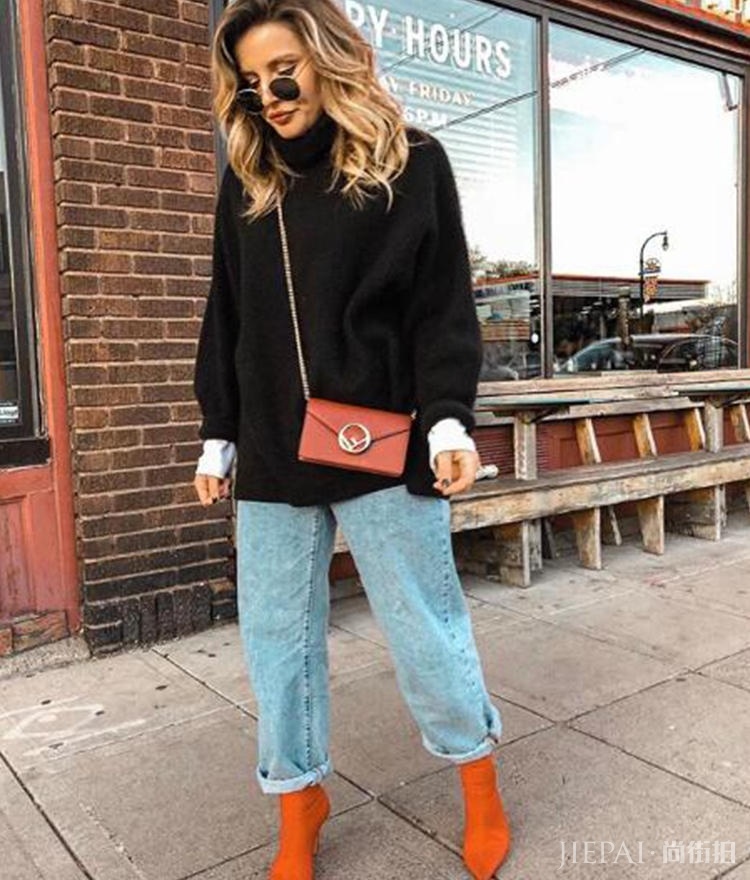 速冻预警开启,高领毛衣加持再冷都不怕!