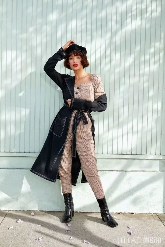 像从老电影中走出来的博主，她的时髦穿搭原来全靠这4点