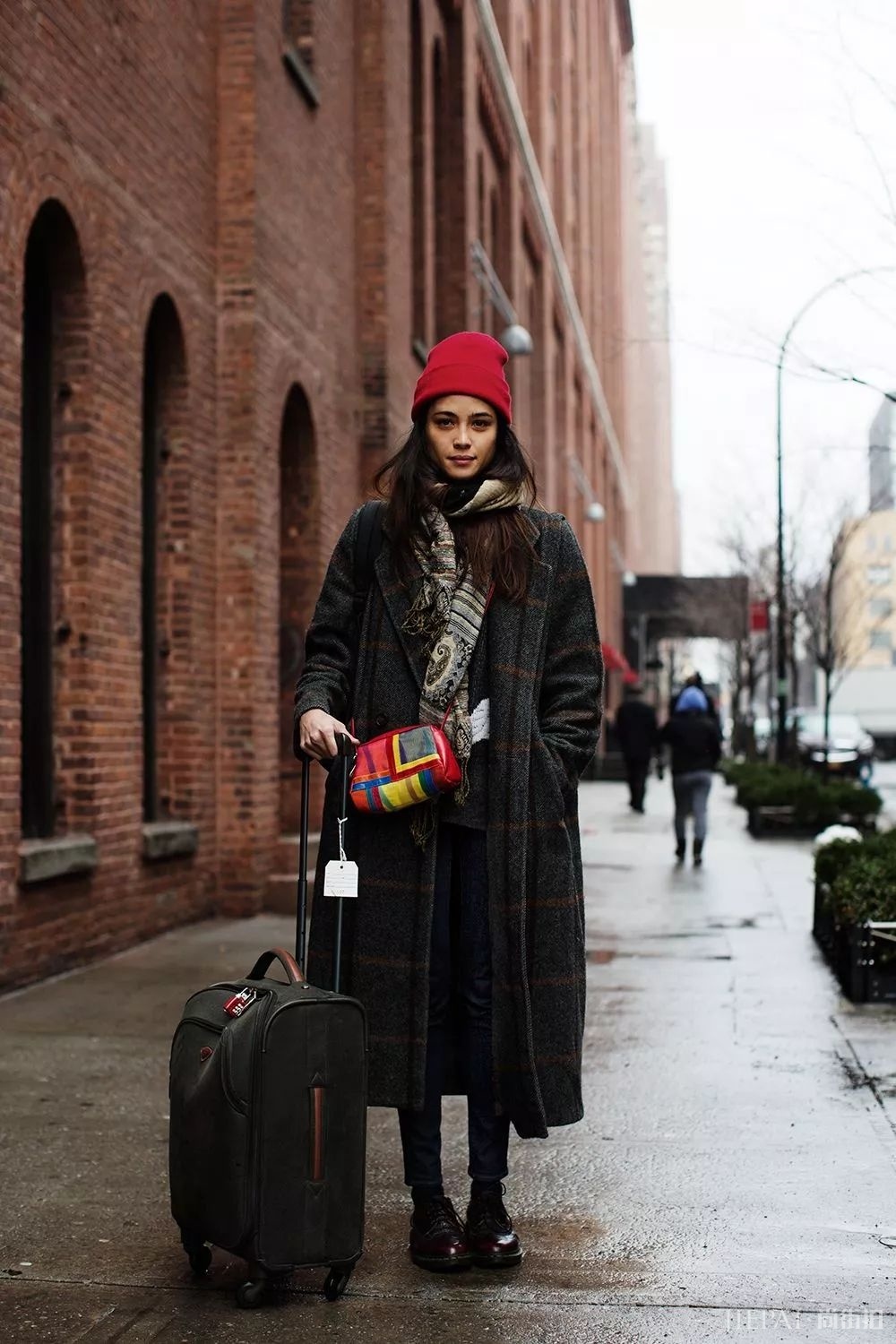 毛线帽+大衣，让你的冬天更暖和