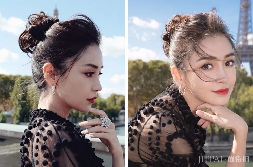 黑发造型这样弄一定很时髦!