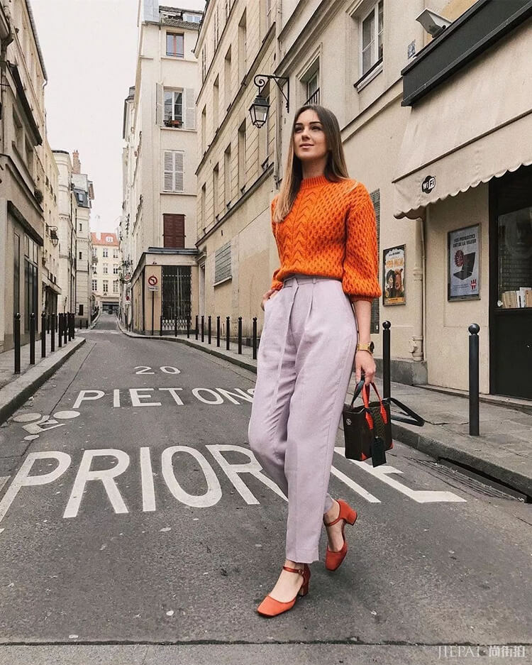 2018最火的柿子色,黄皮这样穿就完了!