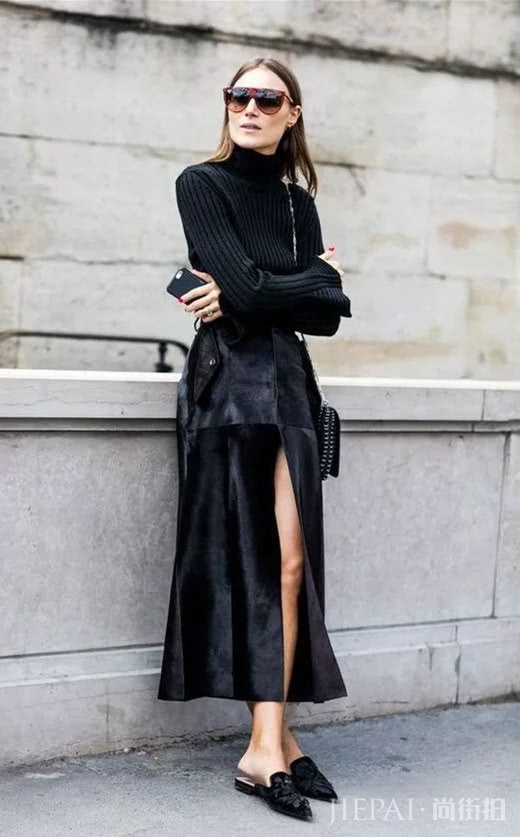 毛衣遇上裙子,优雅又甜美