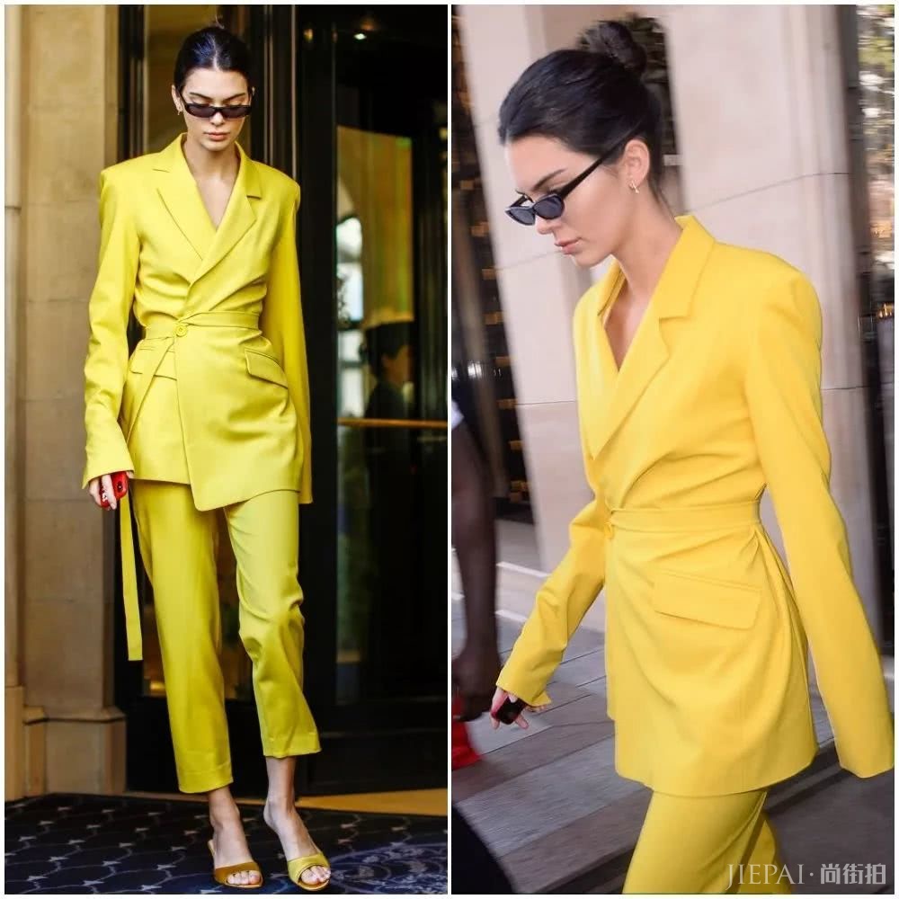 套装想要穿出新颖感,换种穿法就很妙