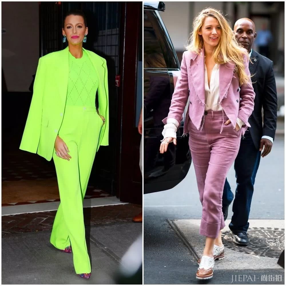 套装想要穿出新颖感,换种穿法就很妙