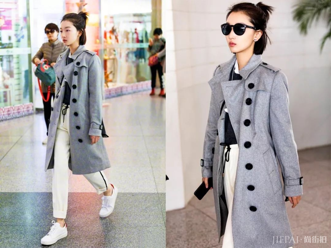 跟着周冬雨学，小个子这样穿长外套才显高 ！