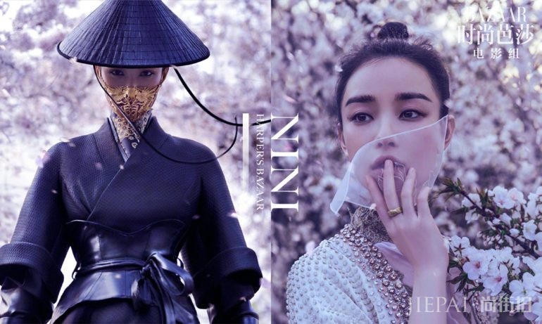 樱花下绽放,扛起一个人的江湖:倪妮出镜《Harper’s BAZAAR》