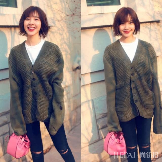 唐艺昕V领长裙超撩人，最新封面造型变化大