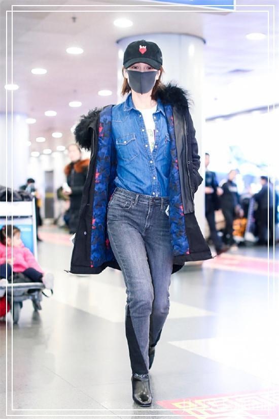 吴昕现身机场一身穿搭可谓是非常的保暖了