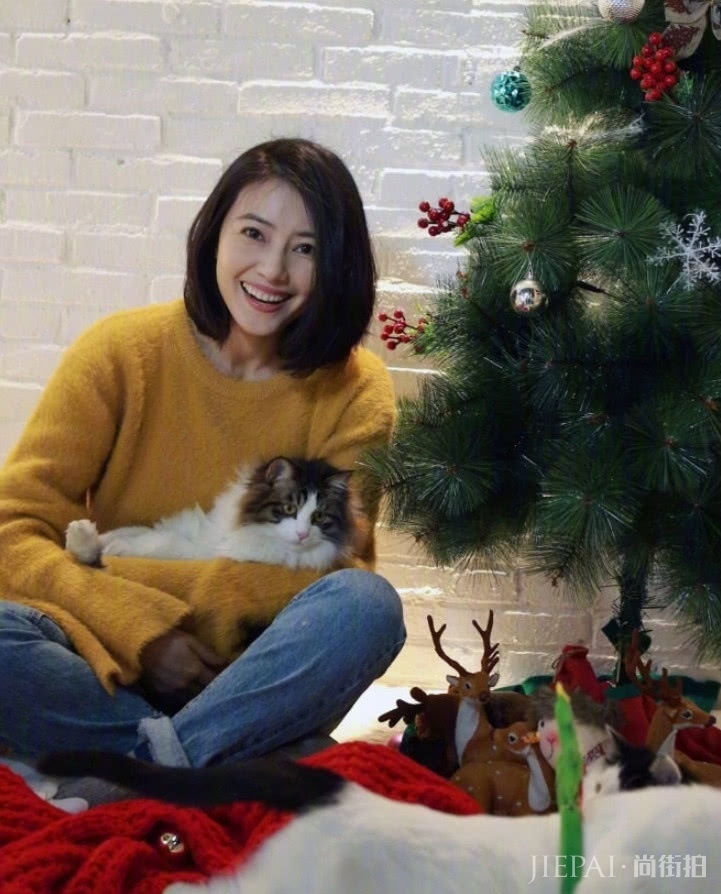 高圆圆穿高领内搭，保暖百搭还显得高级时尚