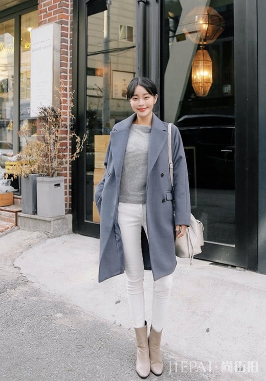 灰色大衣,好看不止一点点