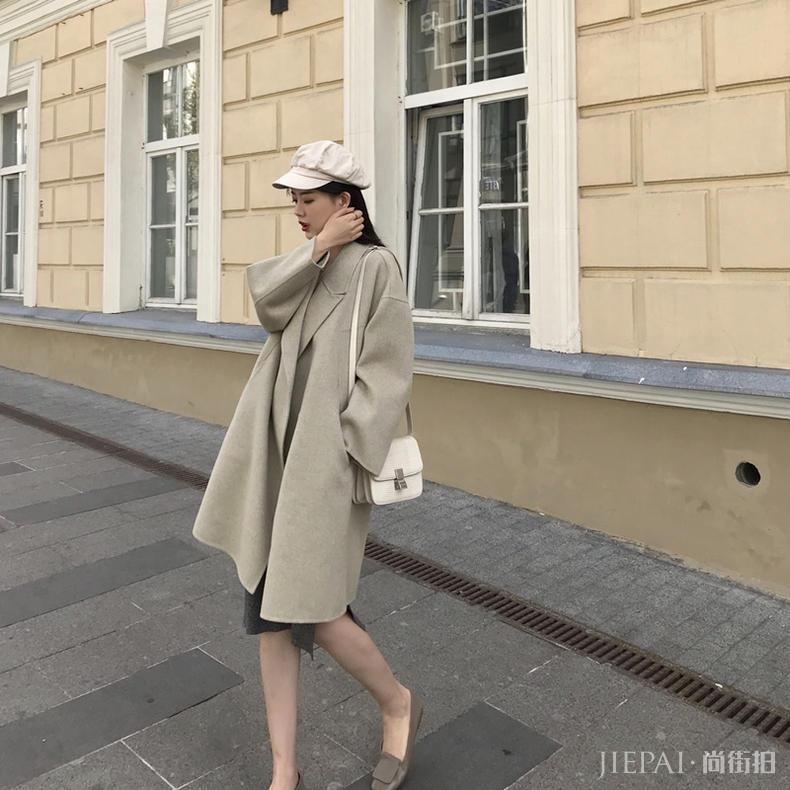通勤韩版毛呢大衣穿搭,保暖时尚!