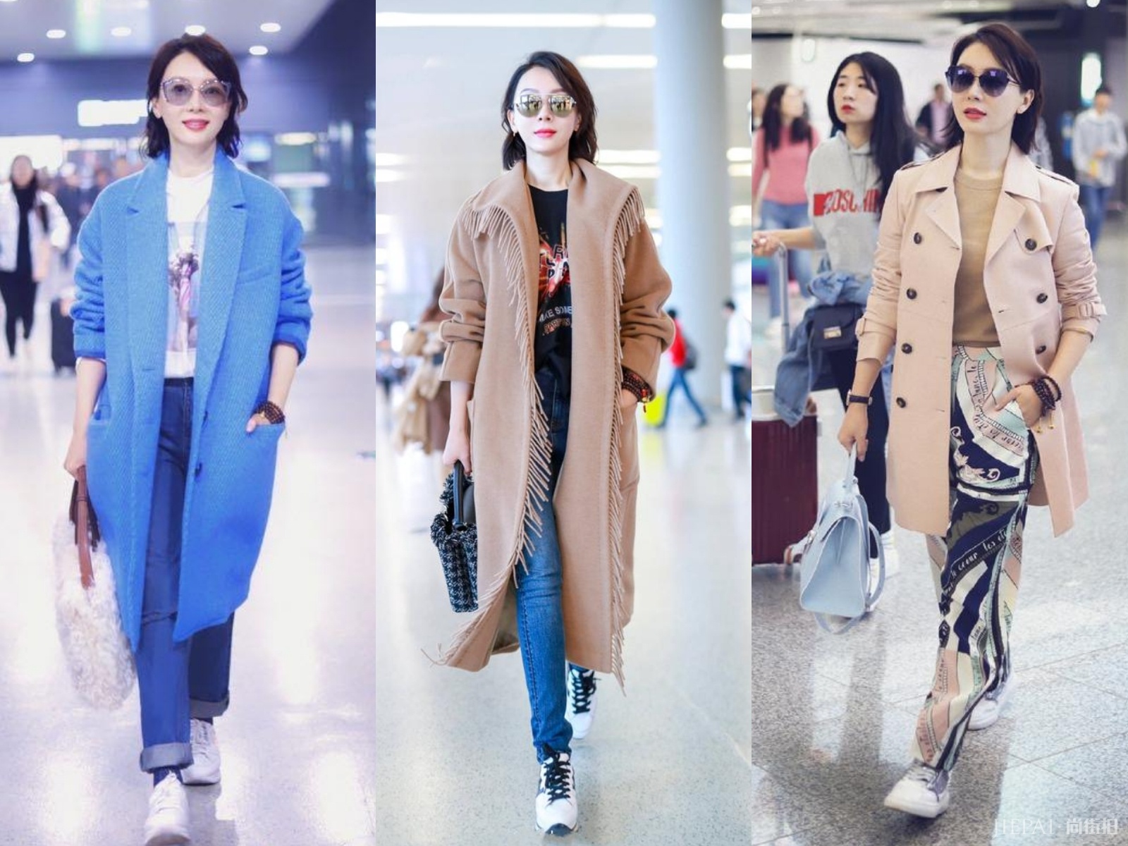 陈数一袭百褶裙风衣优雅精致,成熟女性的教科书式搭配