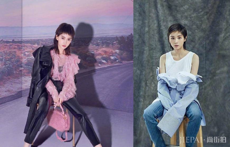 Angelababy剪个性“狼头”造型，清纯少女变霸气女王