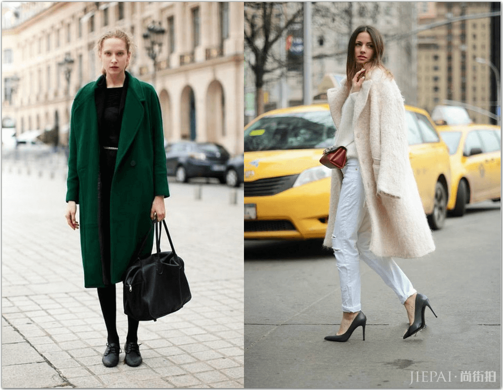 这3种纯色大衣上档次，减龄又显女神范