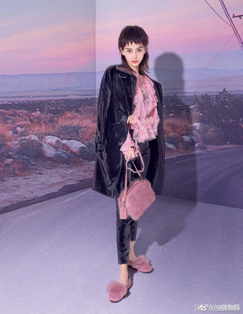 Angelababy大胆尝试狗啃刘海却意外撞脸王子文