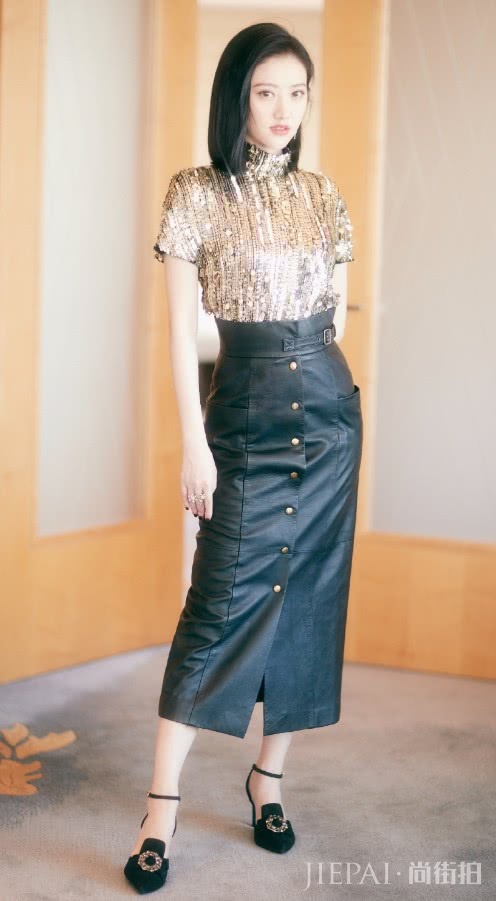 景甜一双腿太抢镜,我和腿精就差这双鞋了