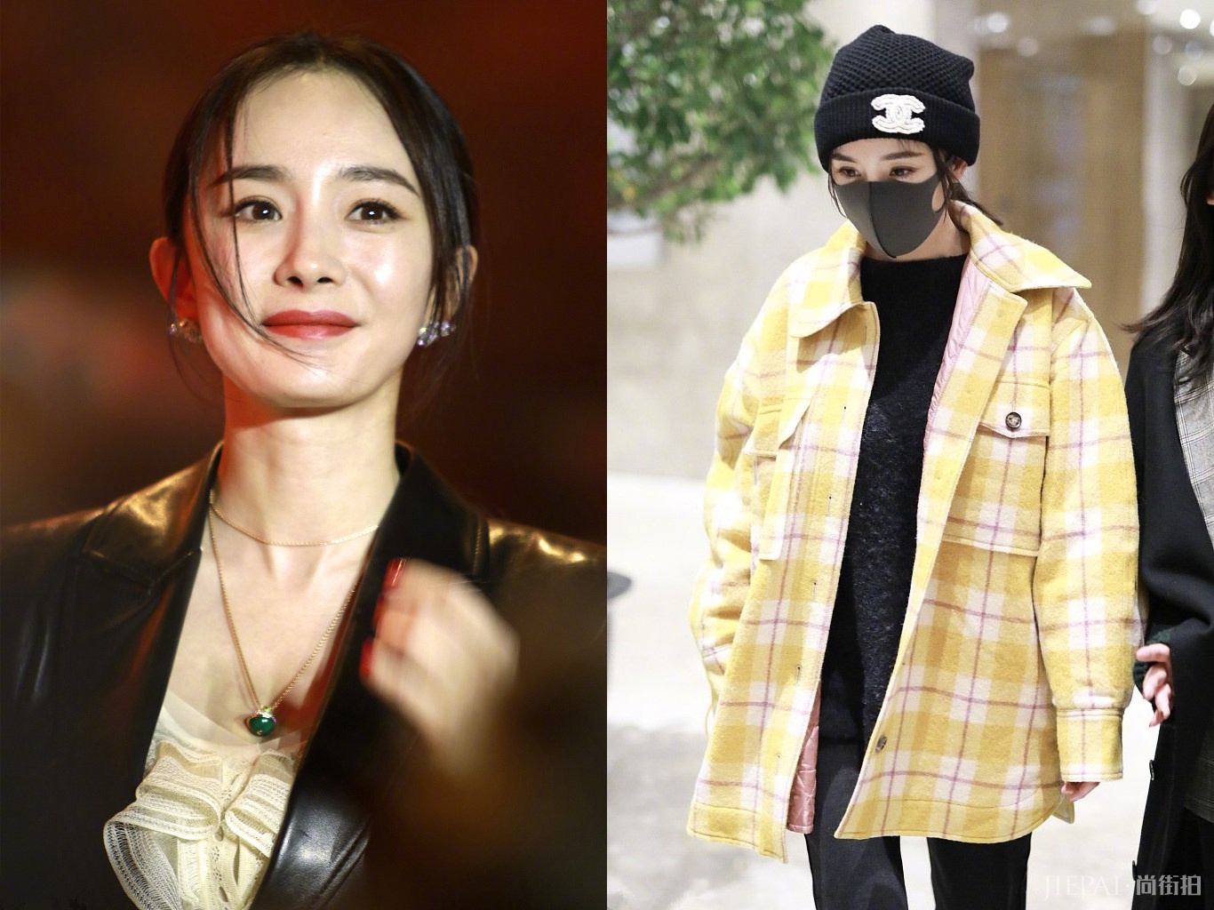 杨幂上台时肚子箍很紧,下台马上换宽松衣服