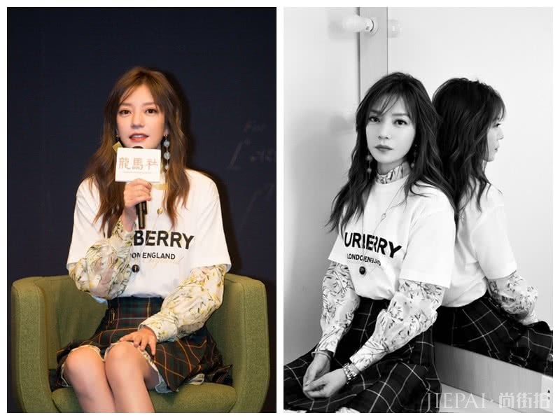 赵薇仅仅只是换上印花裙打底,美了不止一点点