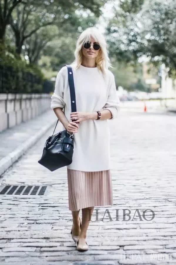 学会穿针织裙以后，你会忍不住买……