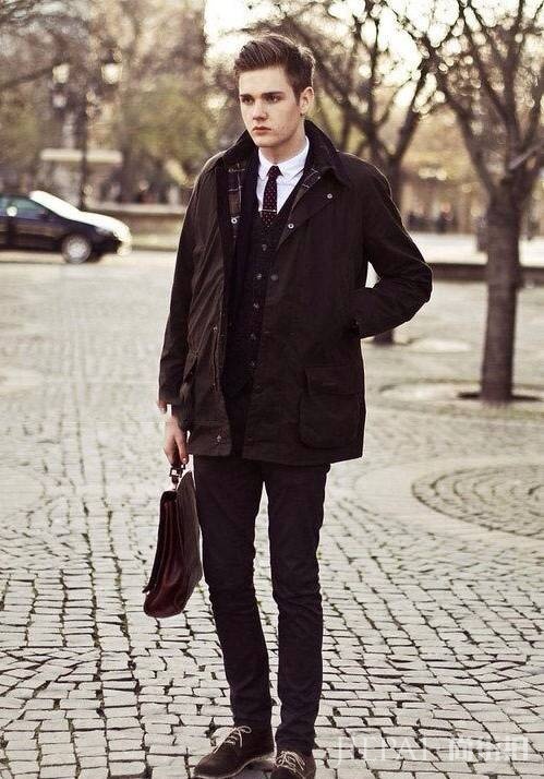男人秋冬季时尚风衣搭配