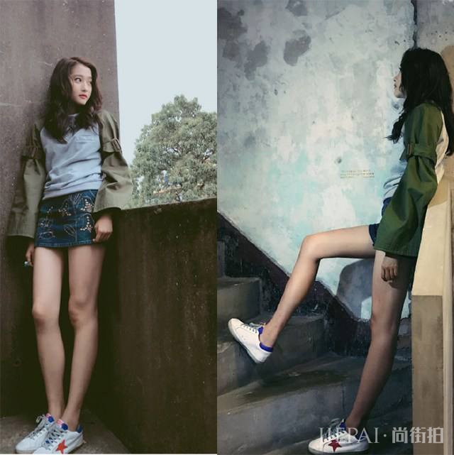 关晓彤穿搭臃肿露出脚踝,新发型干练!