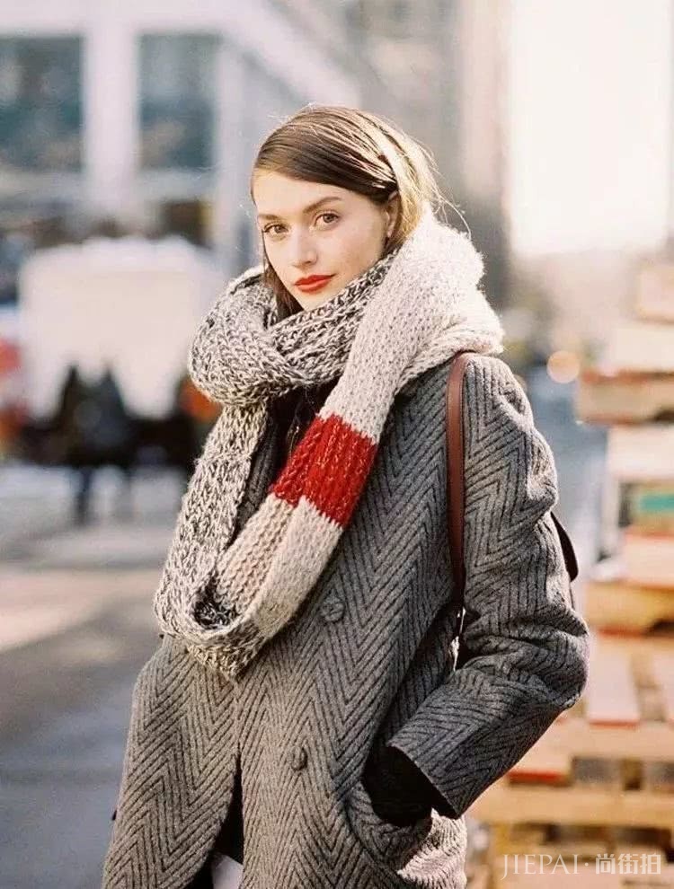 围巾＋大衣 怎么穿都美