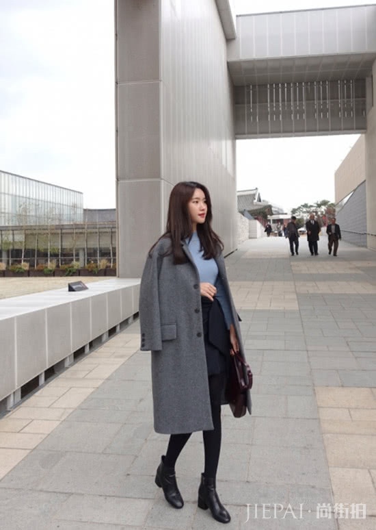 灰色大衣,好看不止一点点
