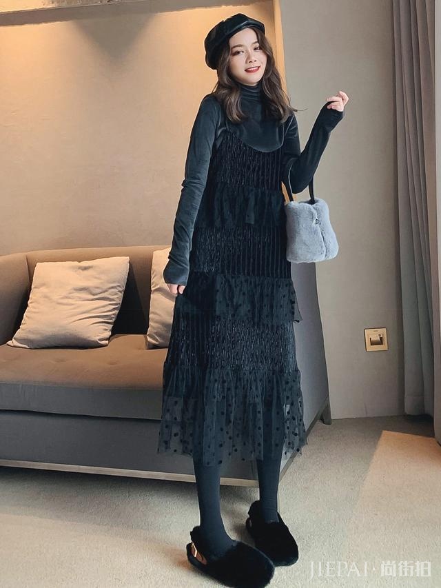 小资范连衣裙，穿上轻松显高瘦哦！轻熟时尚！