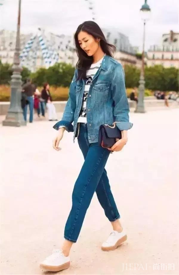 九分裤搭配运动鞋，时尚百搭又耐看！