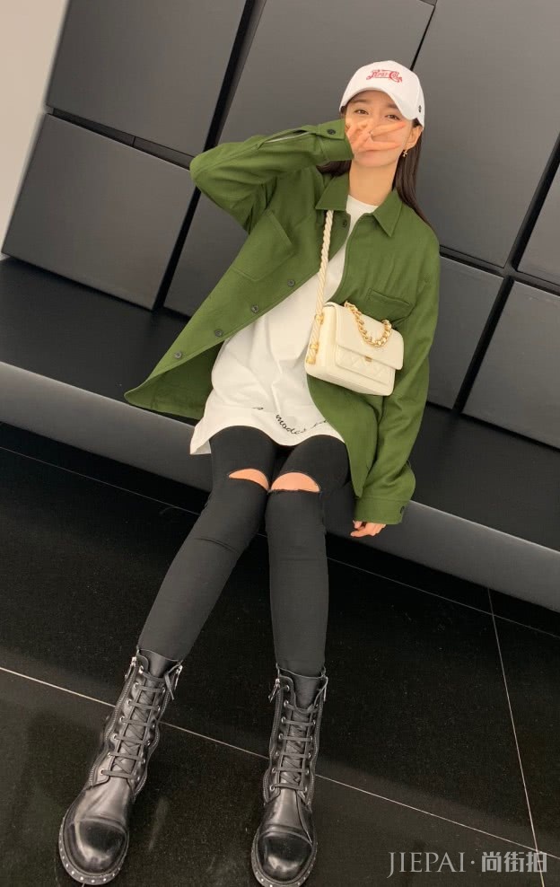 沈梦辰穿黑色西装也那么cool