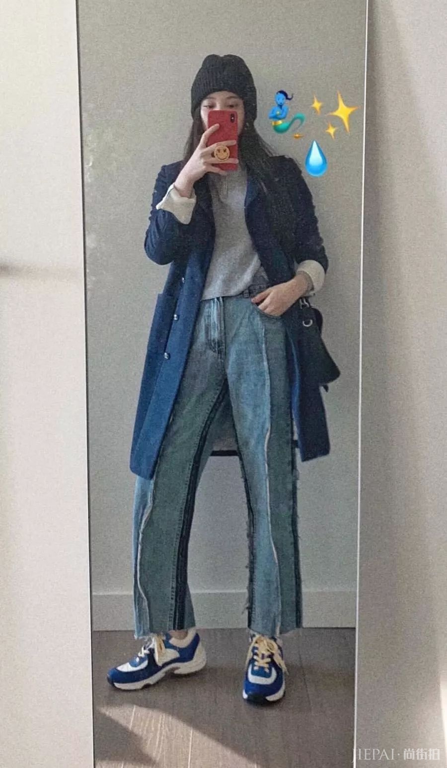 欧阳娜娜穿卫衣牛仔裤一身运动风,真好看!