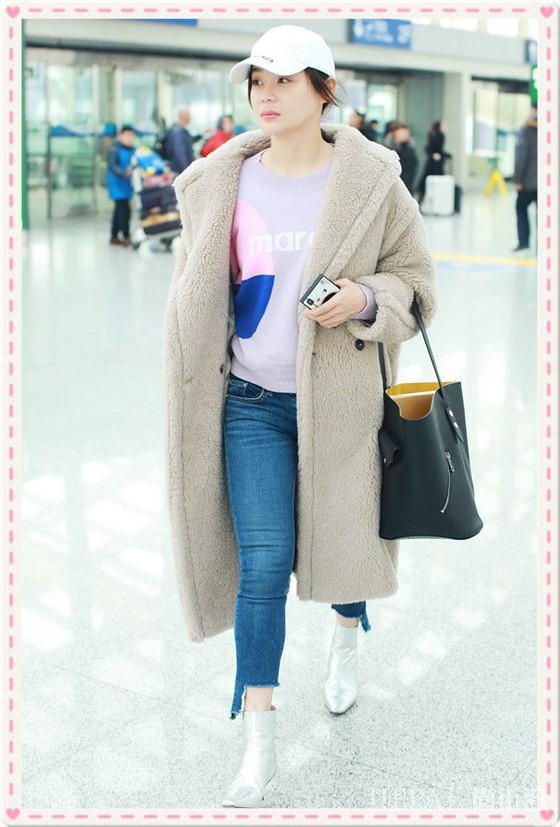 袁姗姗整理家务不行,可其实她在穿搭上还是非常有水平的