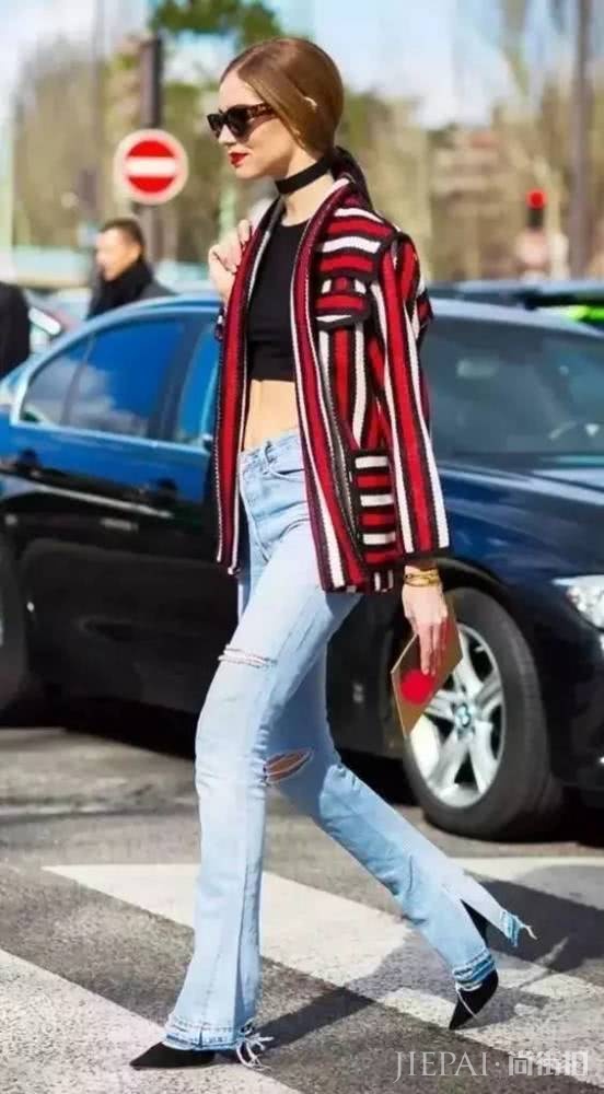 阔腿裤对不住,春天我更爱这条开衩裤