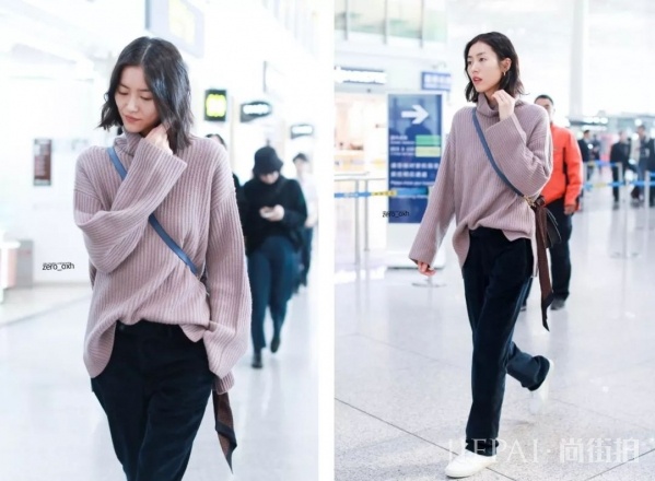 毛衣+半裙，早春这样穿再温柔不过了